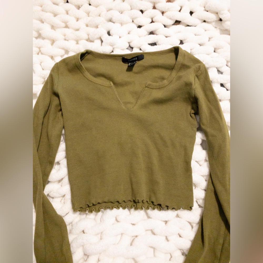 Forever 21 Green Croptop